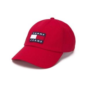 New! Tommy Hilfiger Men's Baseball Cap Hat Classic Logo RED One Size OS/TU